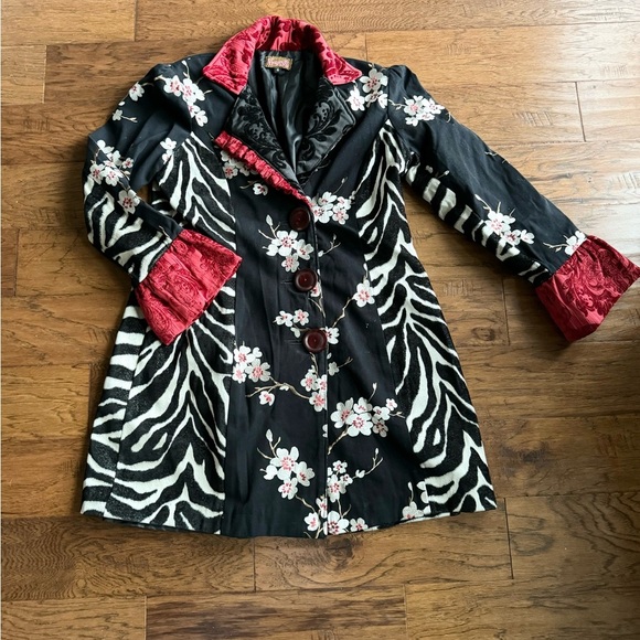 Frexys Multi Mixed Fabric Coat‎ - Picture 1 of 12